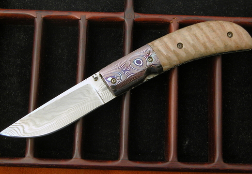 Frank Niro Carbon and stainless Damascus blade