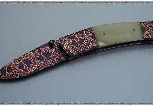 Johan Gustafsson AMBER FANTASY FOLDING KNIFE