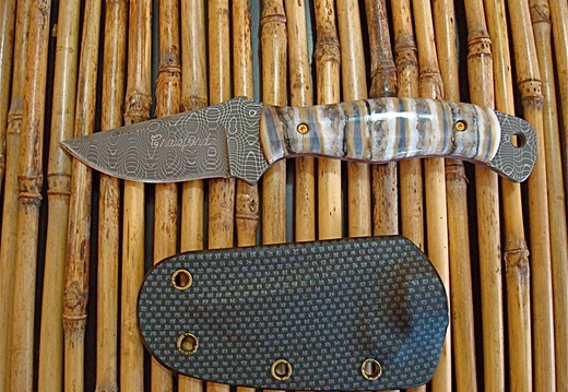 Crawford  Fixed Falcon Neck Knife Mammoth Tooth