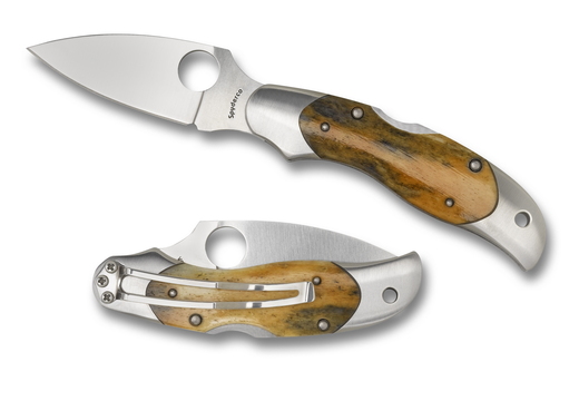 Spyderco C92 Kopa Giraffe Bone Both