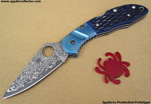 Spyderco Delica Damascus  2010 prototype