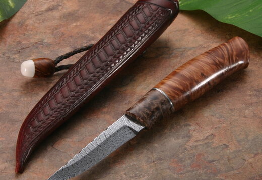Stefan Heldt Damascus Hunting Knife