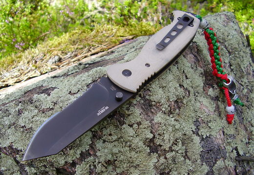 Timberline 18Delta Drop Point Desert G10 Handle Combo  02