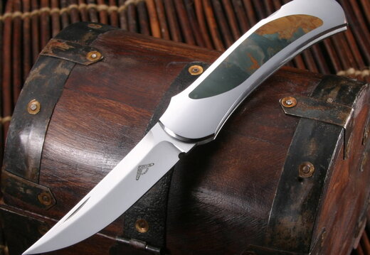 Warren Osborne Blue Mountain Jasper Folding Knife1