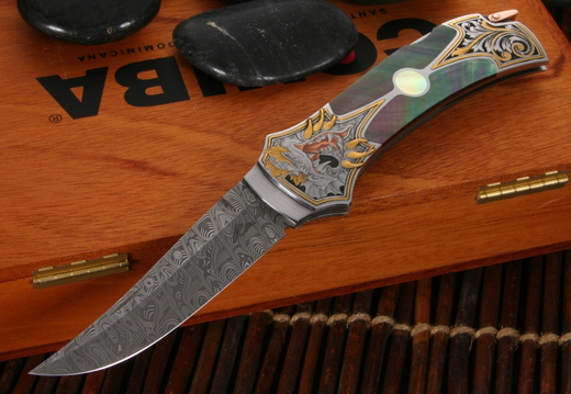 Warren Osborne Dragon Claw Robyn Engraved Folding Knife