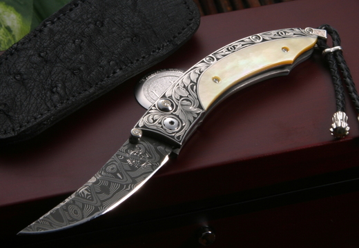 William Henry B11 Fresco Engraved Folding Knife