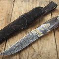 Granite Damascus Fixed Blade Knife