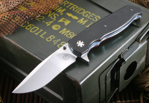 Andre Thorburn L20 Flipper - Black G-10 Folding Knife