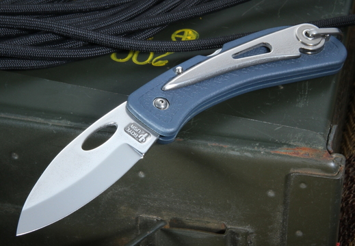 Boye Knives  BCFK Drop Point Blue Folding Knife