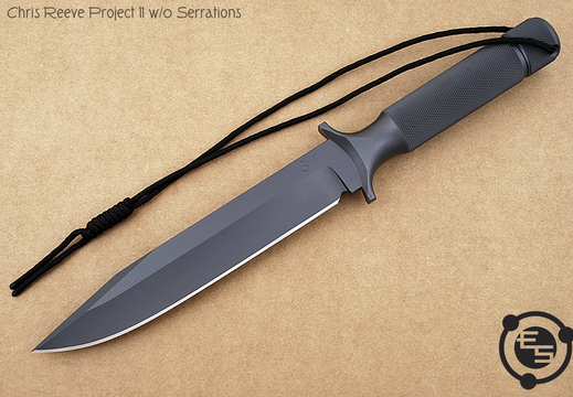 Chris Reeve Project II with black leather sheath plain edge no serrations
