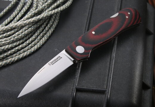 Frank Centofante Ultra Light Gents  Maroon Black Folding Knife