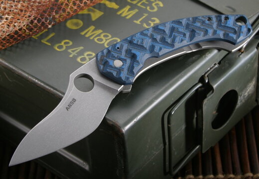 Jens Anso Funk Black and Blue Tactical Folding Knife