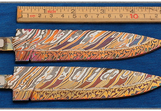 Johan Gustafsson TWIST MOSAIC DAMASCUS BLADES