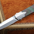 Ken Steigerwalt Black Pearl and Gold Folding Deco Dagger