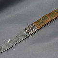 Ken Steigerwalt  Carved Damascus Folder--002