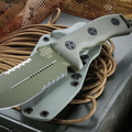 Microtech Knives  Green Serrated Crosshair Tactical Knife