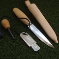Mora 137 with leather Sheath and Oak handled firesteel