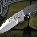 Pat  Wes Crawford Custom Knives Damascus Kasper Tactical Folding Knife