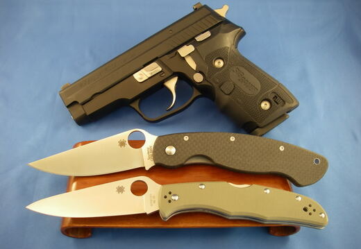 Spyderco Military CF Endura Sig Sauer P229 357 Sig w CT Laser Grips