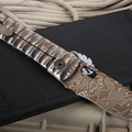 Mick Strider Custom  MSC Damascus  Carbon Fiber Tactical Folding Knife 