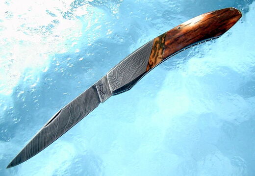 Terry Lee Renner SlipJointDamascusGentsFolder