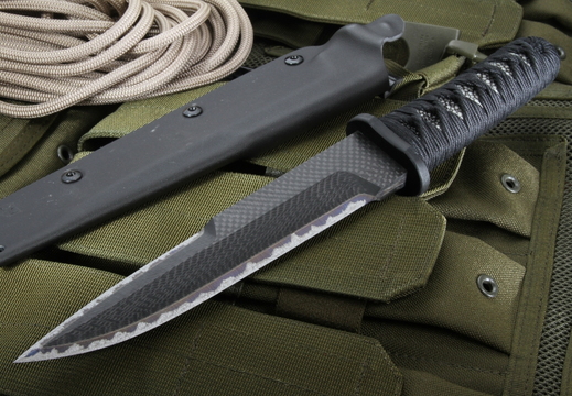 Warren Thomas Yori Toshi Carbon Fiber  Ti Fixed Blade Knife--002