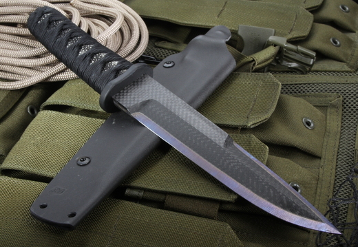 Warren Thomas Yori Toshi Carbon Fiber  Ti Fixed Blade Knife--003