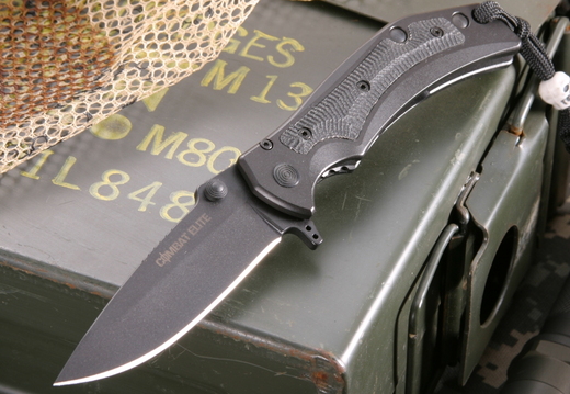 Wilson Tactical Knives RRF Black Tactical Folding Knife
